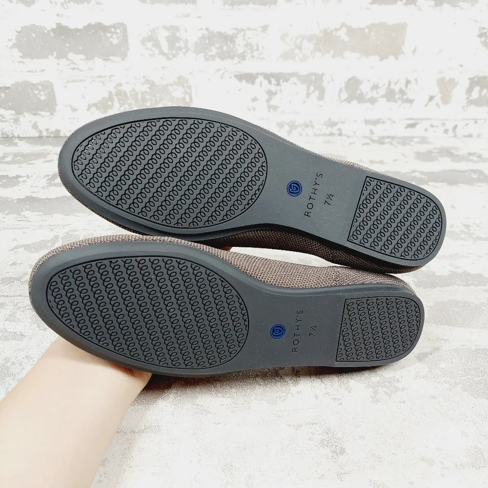 New Rothy's The Loafer Mocha Knit Round Toe Slip On Loafers T305 - Picture 6 of 10